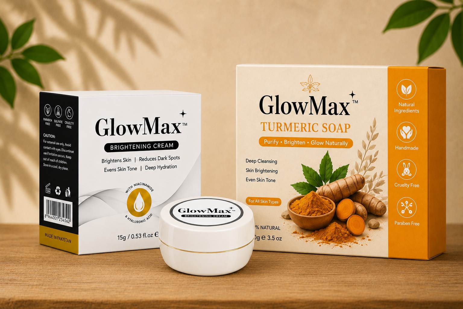 GlowMax™ Brightening Cream + GlowMax™ Turmeric Soap
