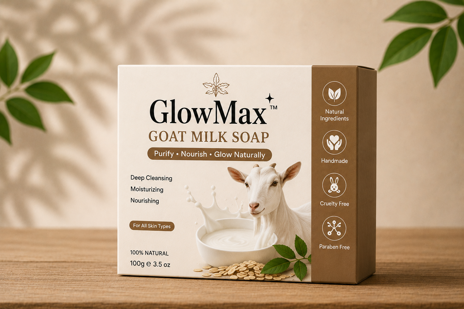 GlowMax™ Goat Milk Soap | Natural Handmade Face & Body Soap