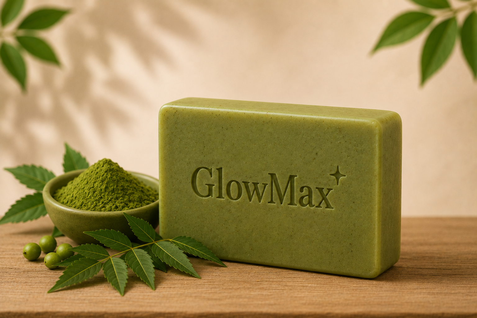 GlowMax™ Neem Soap | Handmade Herbal Soap for Fresh & Healthy Skin